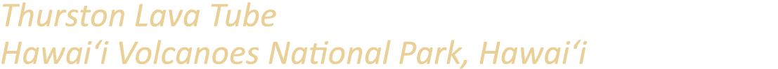 Thurston Lava Tube Hawai‘i Volcanoes National Park, Hawai‘i 